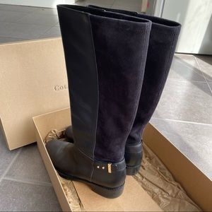 Cole Haan black leather Adler tall boots